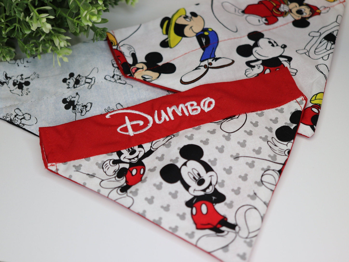 Custom Mickey Pet Bandana Over The Collar