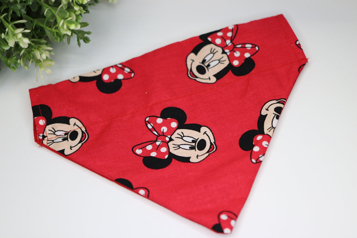 Personalized Minnie Dog Bandana Over The Collar