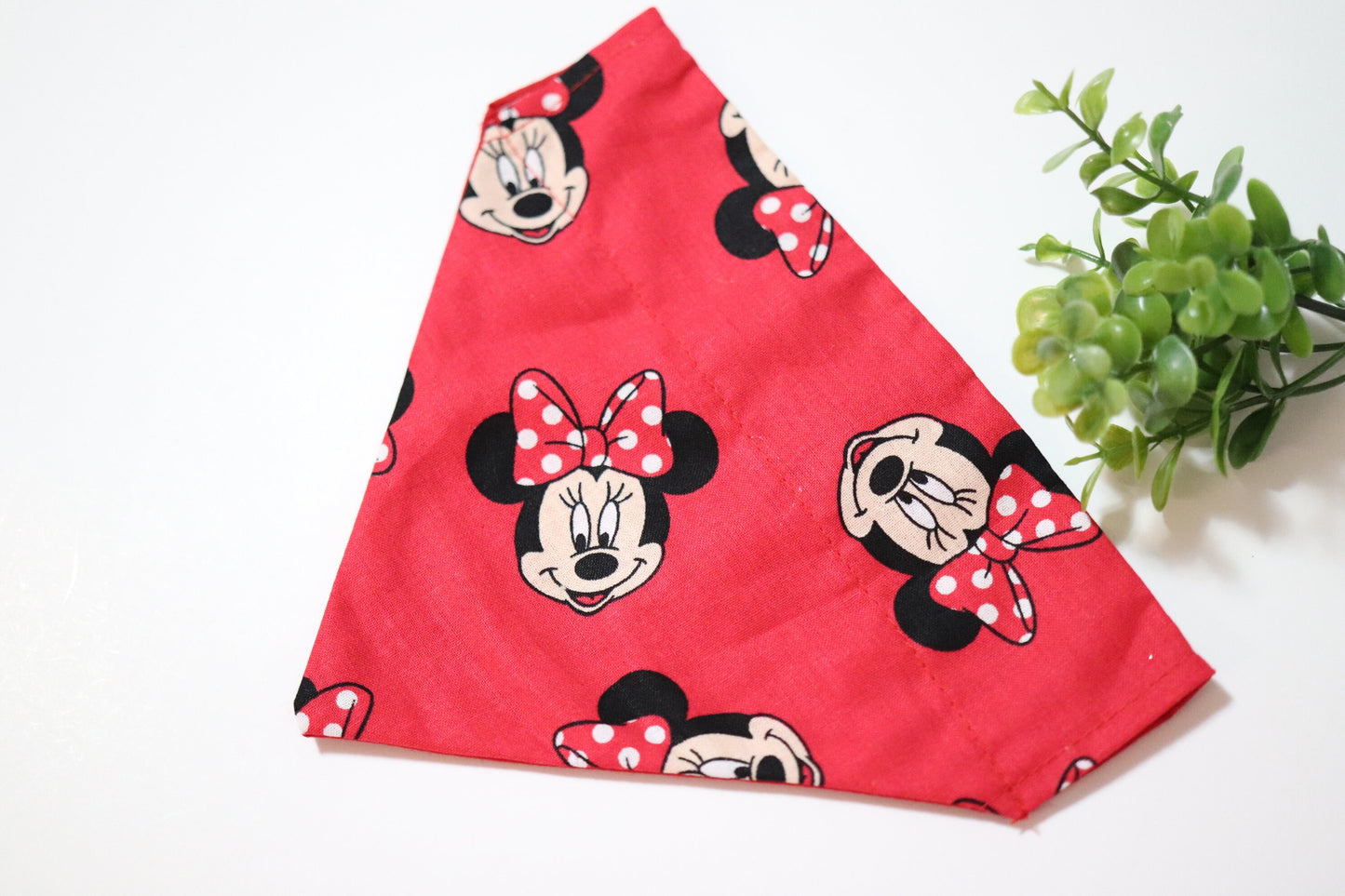 Personalized Minnie Dog Bandana Over The Collar