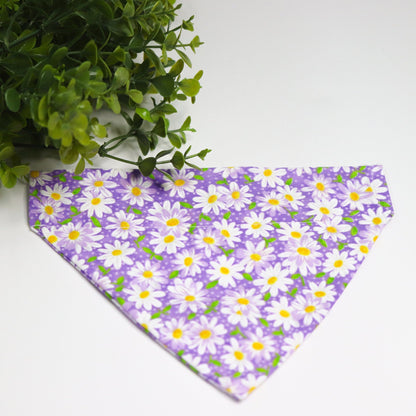 Daisy Flower Dog Bandana- Custom Name Dog Bandana