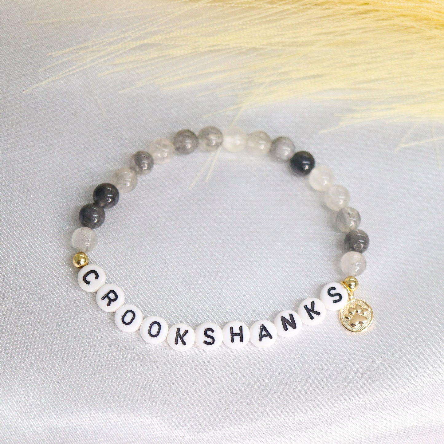 Memorial dog/cat name bracelet- Set of 2