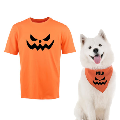 Dog And Owner Matching Halloween Costumes-Pumkins