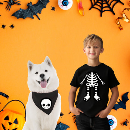 Dog And Owner Matching Halloween Costumes-Skeleton