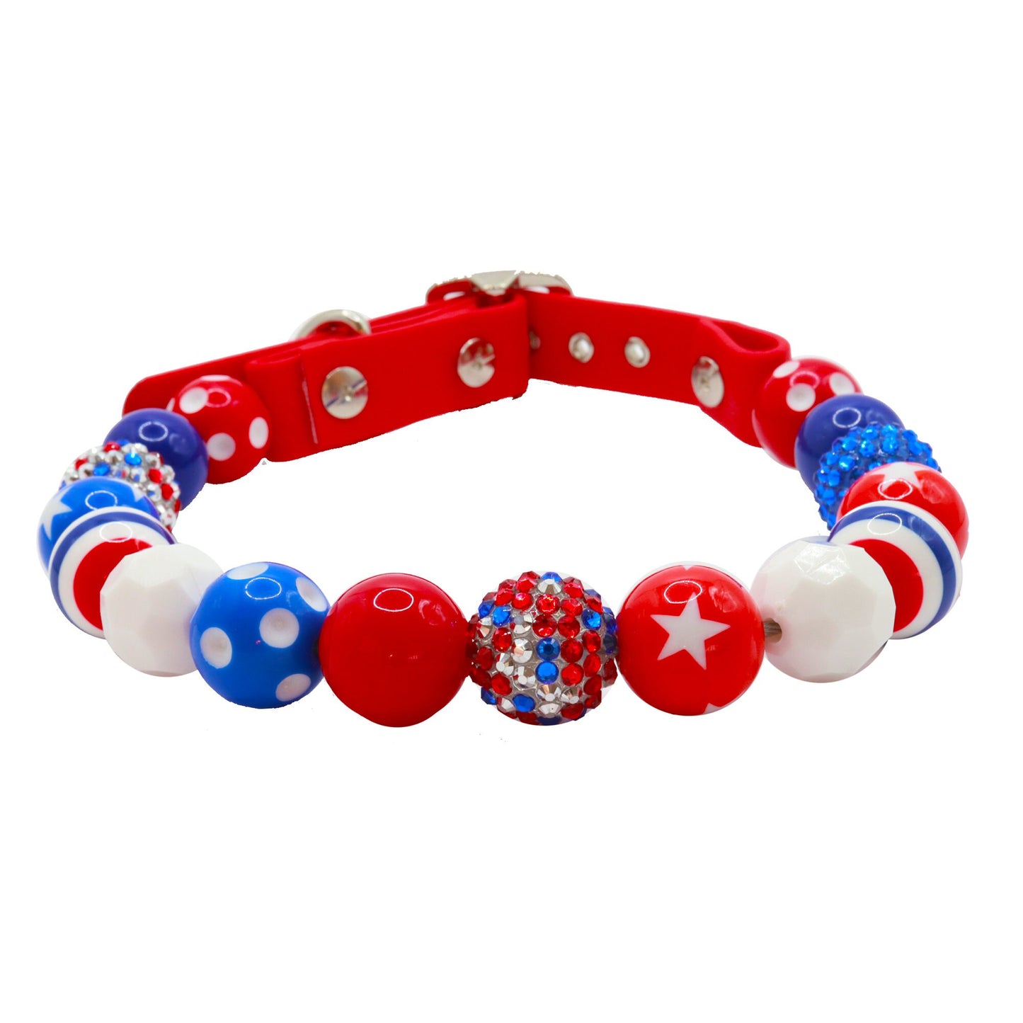 Adjustable 4th of July Dog Collar