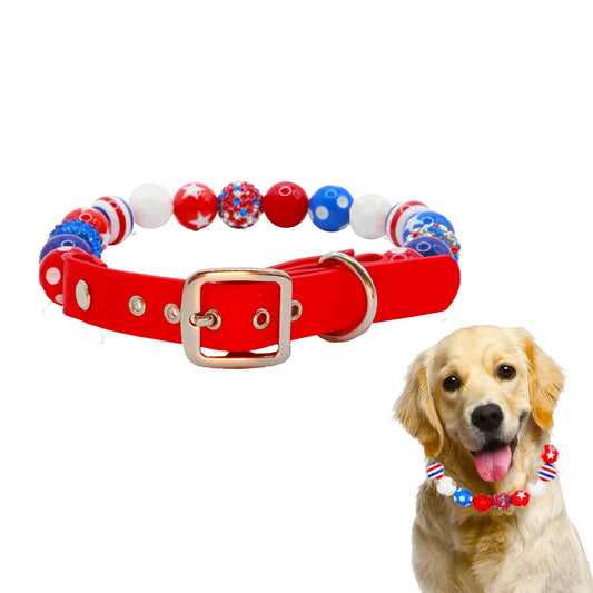 Adjustable 4th of July Dog Collar