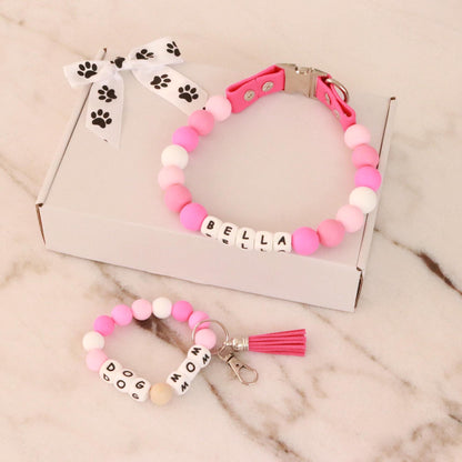 Friendship bracelet dog collar and bracelet fancy designer set - Matching dog and owner