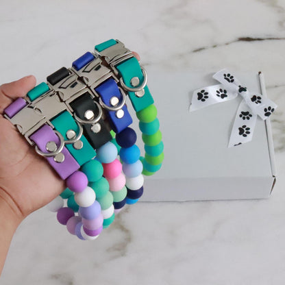 Friendship bracelet dog collar and bracelet fancy designer set